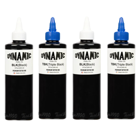  Kit Dynamic 240ml - 2 Black (BLK) + 2 Triple Black (TBK)